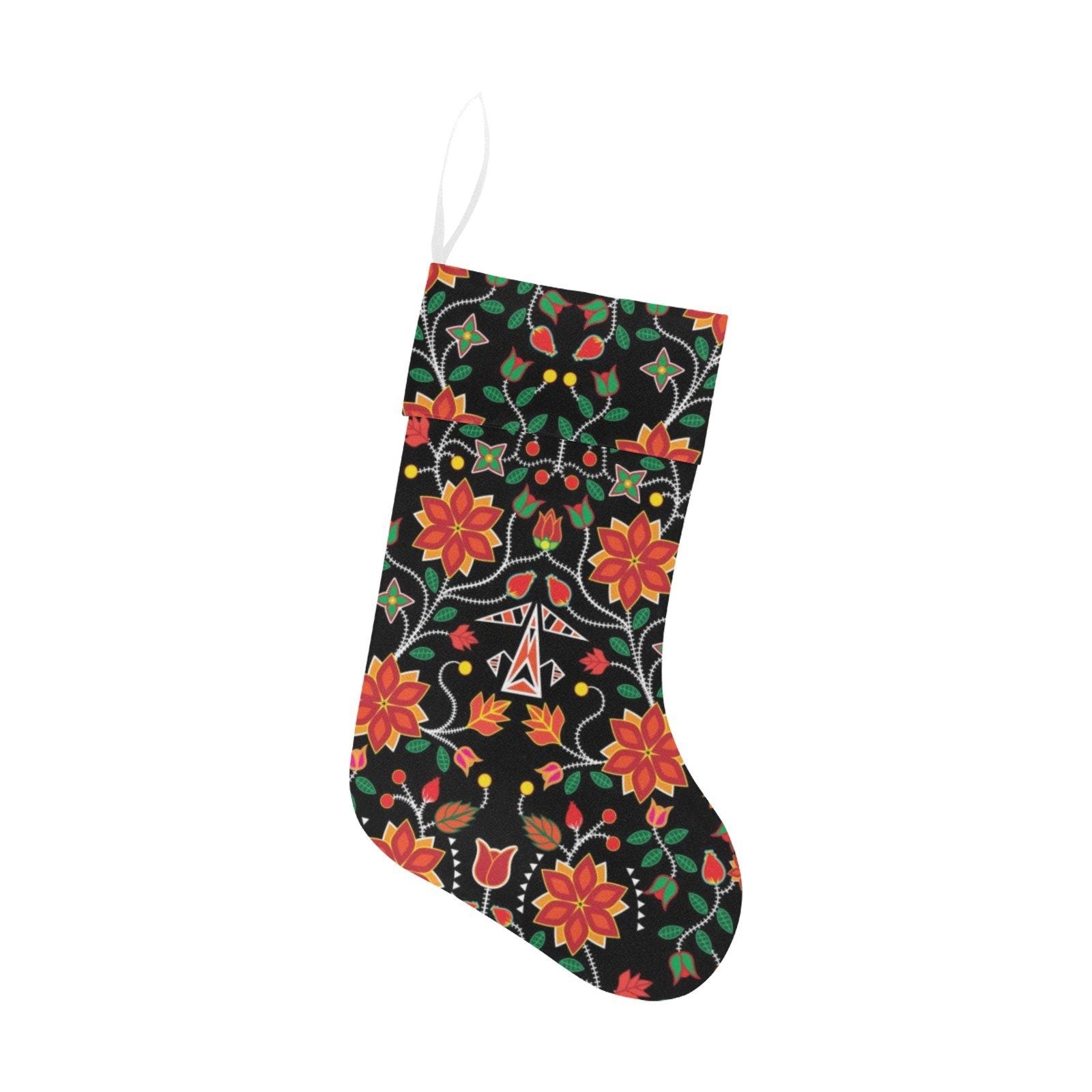 Floral Beadwork Six Bands Christmas Stocking holiday stocking e-joyer