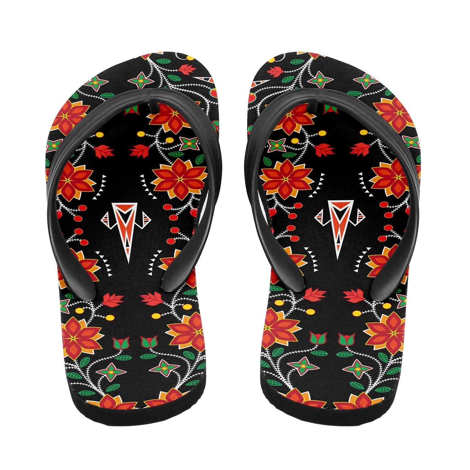 Floral Beadwork Six Bands Flip Flops 49 Dzine