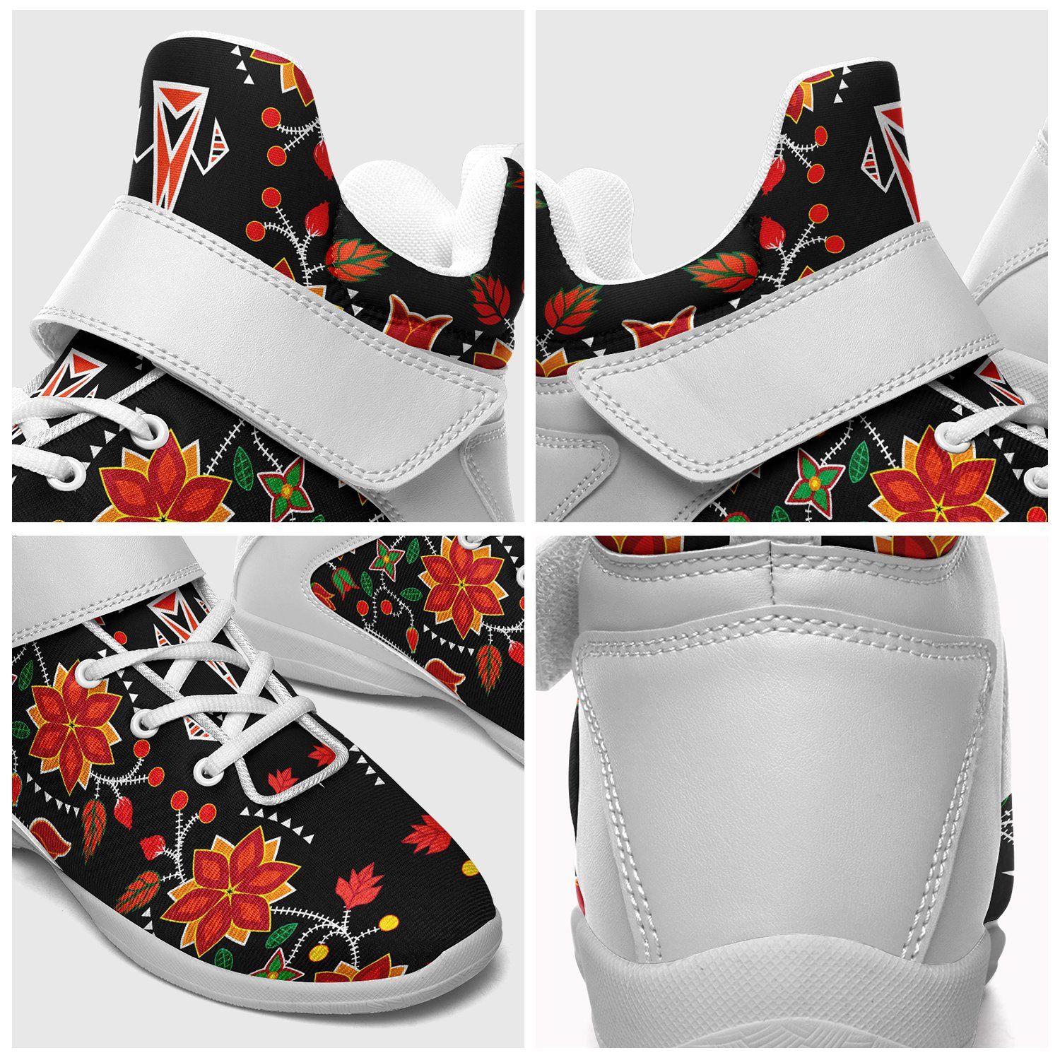 Floral Beadwork Six Bands Ipottaa Basketball / Sport High Top Shoes 49 Dzine