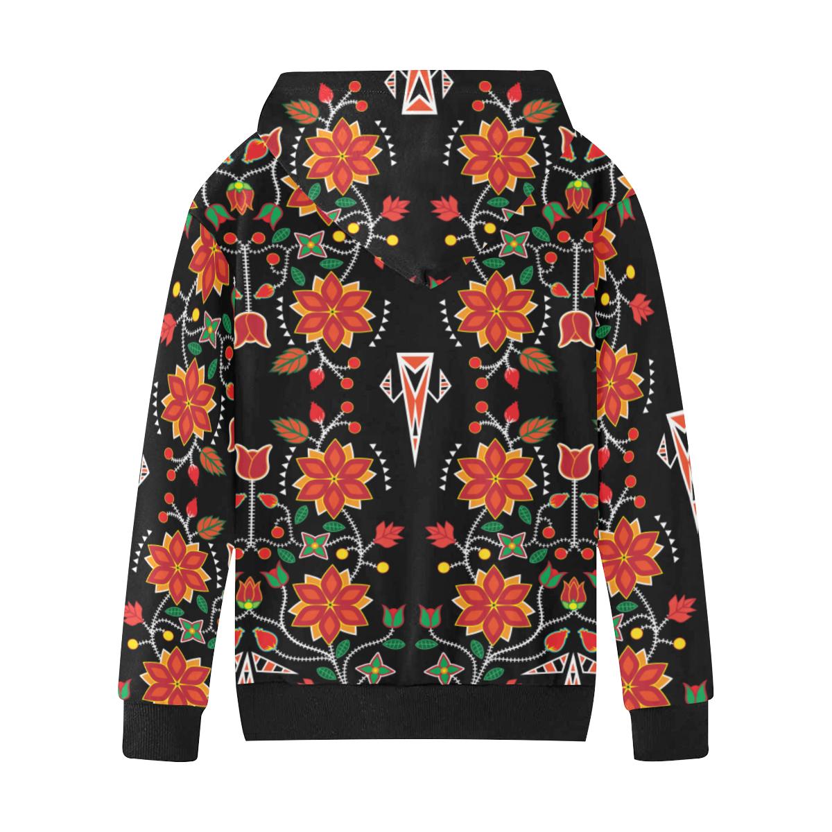 Floral Beadwork Six Bands Kids' All Over Print Hoodie (Model H38) Kids' AOP Hoodie (H38) e-joyer