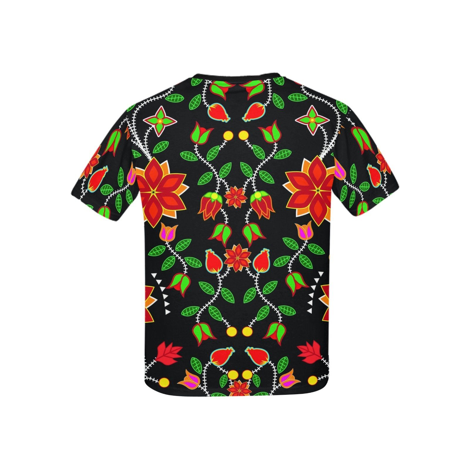 Floral Beadwork Six Bands Kids' All Over Print T-shirt (USA Size) (Model T40) tshirt e-joyer