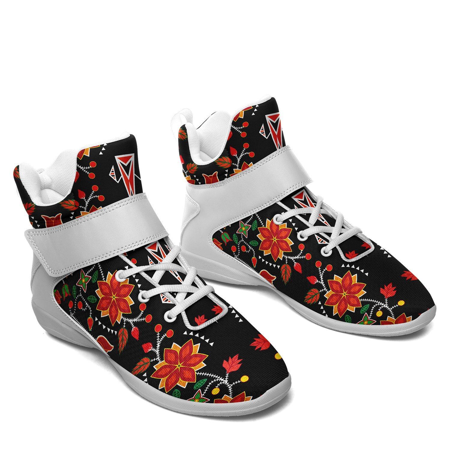 Floral Beadwork Six Bands Kid's Ipottaa Basketball / Sport High Top Shoes 49 Dzine