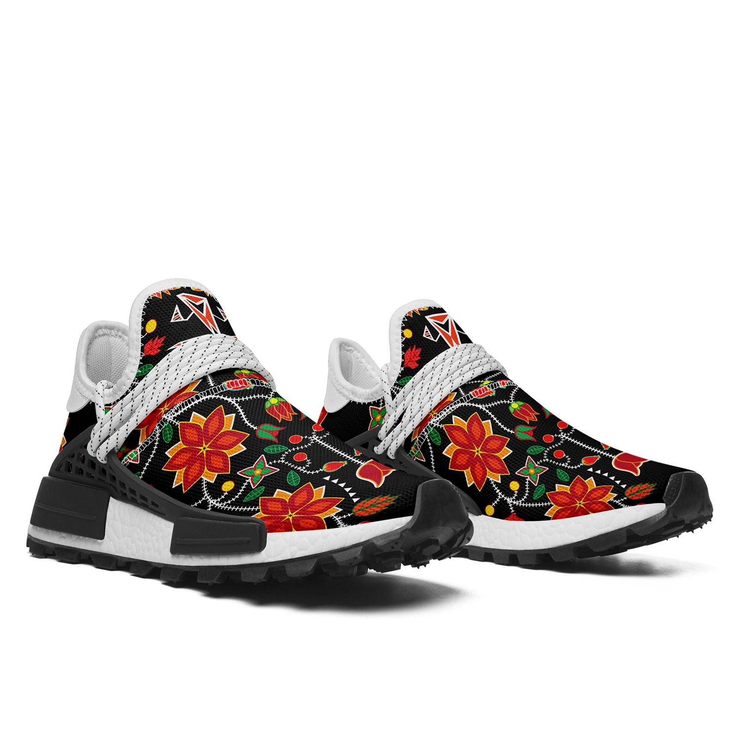 Floral Beadwork Six Bands Okaki Sneakers Shoes 49 Dzine