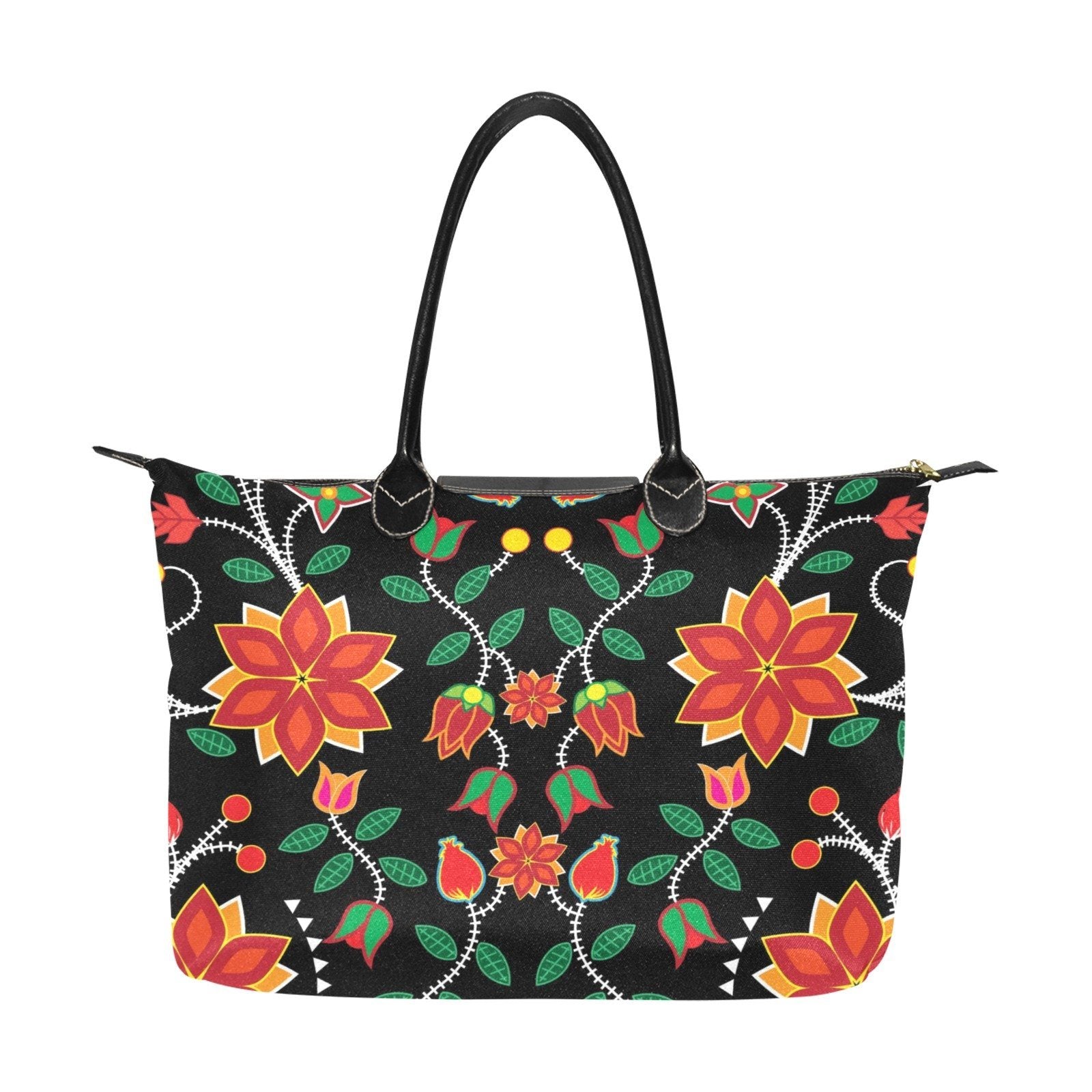 Floral Beadwork Six Bands Single-Shoulder Lady Handbag (Model 1714) bag e-joyer