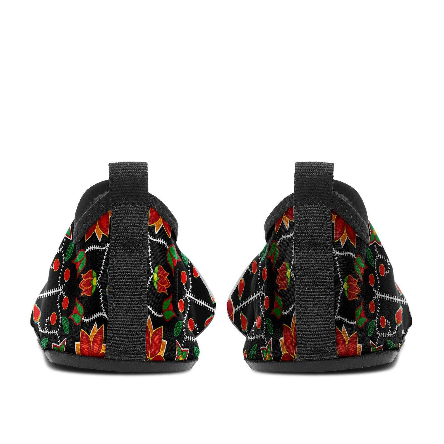 Floral Beadwork Six Bands Sockamoccs Slip On Shoes 49 Dzine