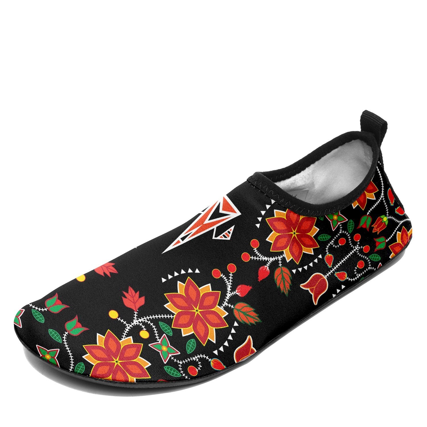 Floral Beadwork Six Bands Sockamoccs Slip On Shoes 49 Dzine