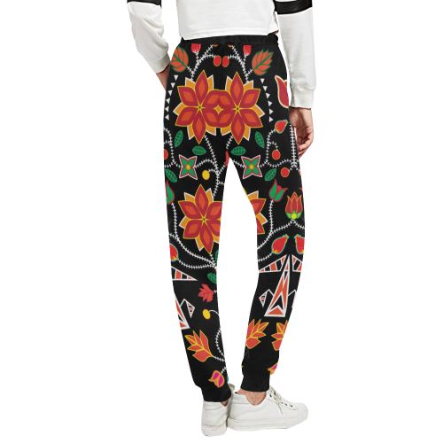 Floral Beadwork Six Bands Women's All Over Print Sweatpants (Model L11) Women's All Over Print Sweatpants (L11) e-joyer