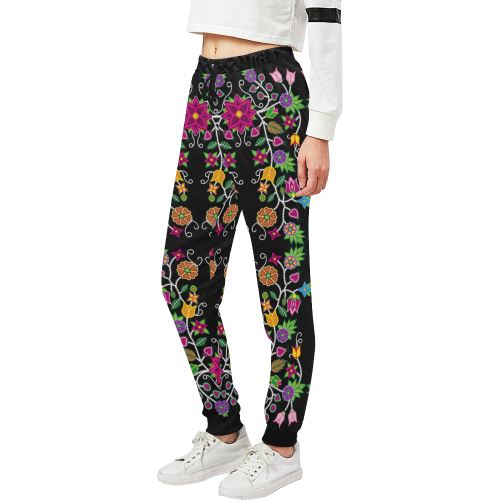 Floral Beadwork Women's All Over Print Sweatpants (Model L11) Women's All Over Print Sweatpants (L11) e-joyer