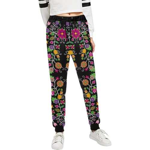 Floral Beadwork Women's All Over Print Sweatpants (Model L11) Women's All Over Print Sweatpants (L11) e-joyer
