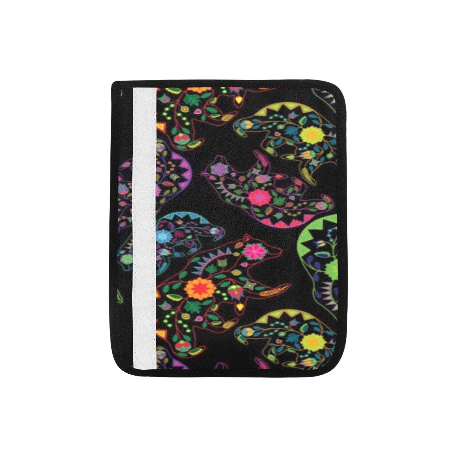 Floral Bear Car Seat Belt Cover 7''x12.6'' (Pack of 2) Car Seat Belt Cover 7x12.6 (Pack of 2) e-joyer