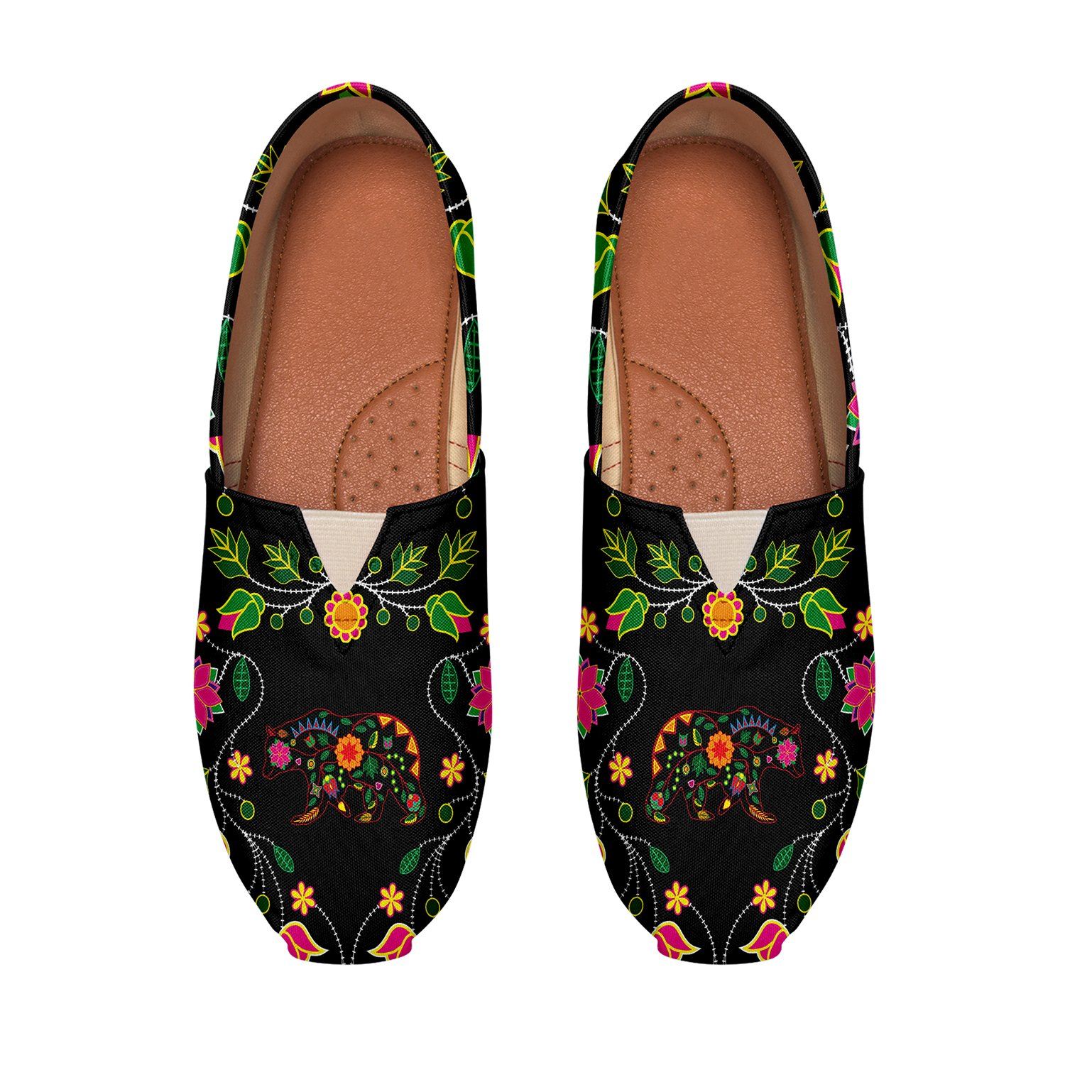 Floral Bear Casual Unisex Slip On Shoe Herman