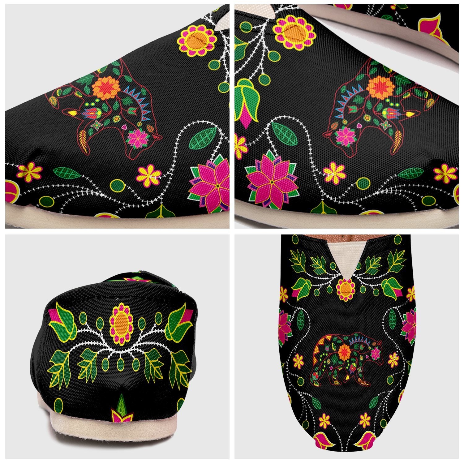 Floral Bear Casual Unisex Slip On Shoe Herman
