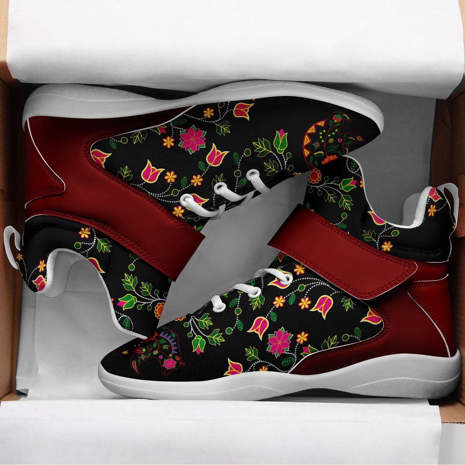 Floral Bear Ipottaa Basketball / Sport High Top Shoes - White Sole 49 Dzine