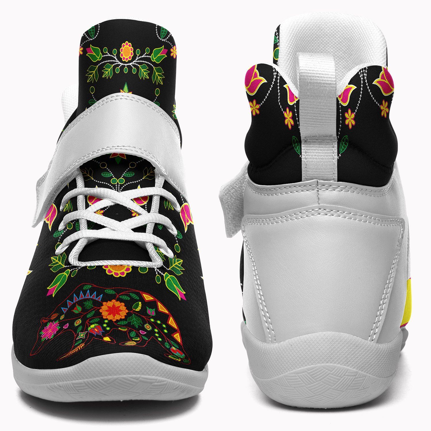 Floral Bear Ipottaa Basketball / Sport High Top Shoes - White Sole 49 Dzine