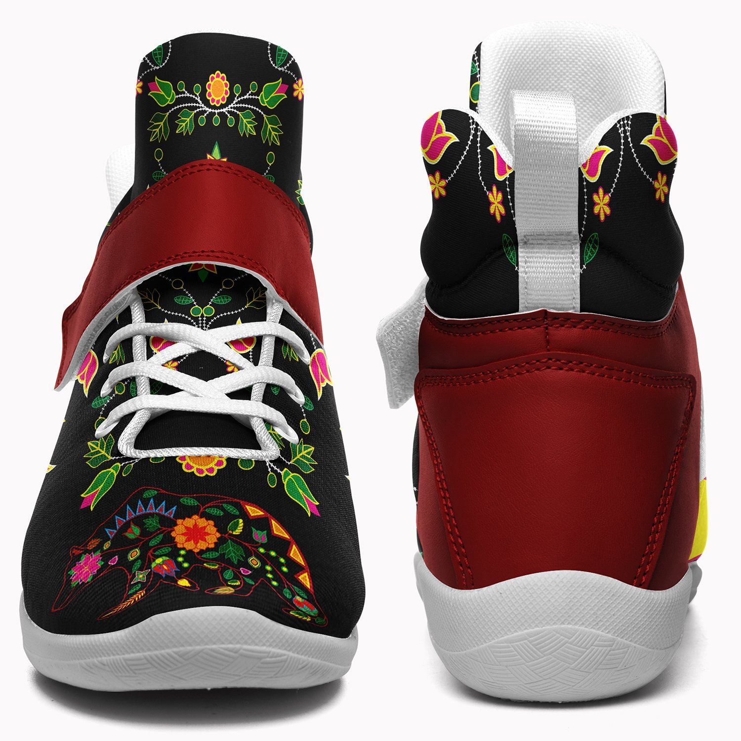 Floral Bear Ipottaa Basketball / Sport High Top Shoes - White Sole 49 Dzine