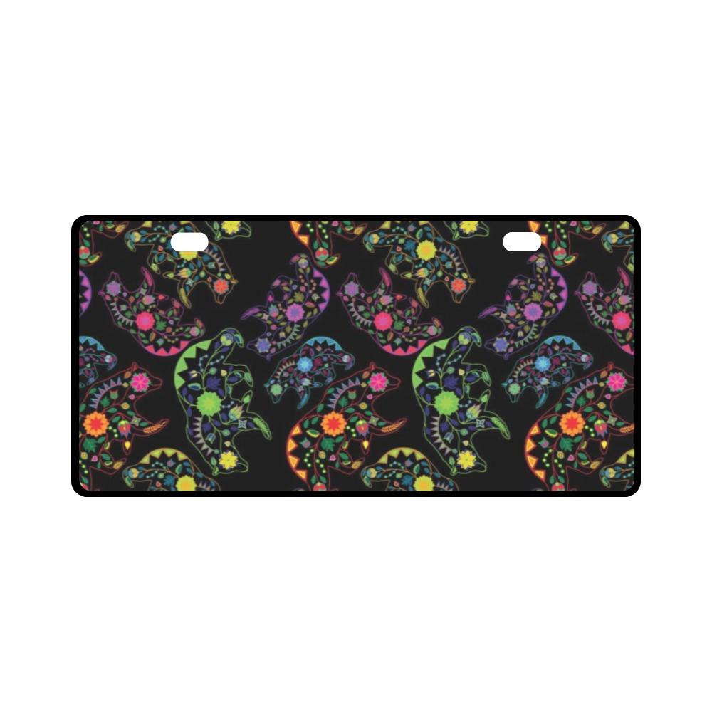 Floral Bear License Plate License Plate e-joyer