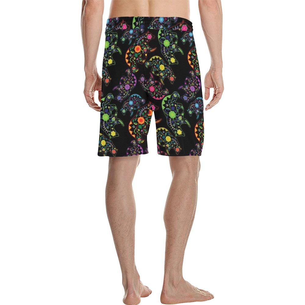 Floral Bear Men's All Over Print Casual Shorts (Model L23) Men's Casual Shorts (L23) e-joyer