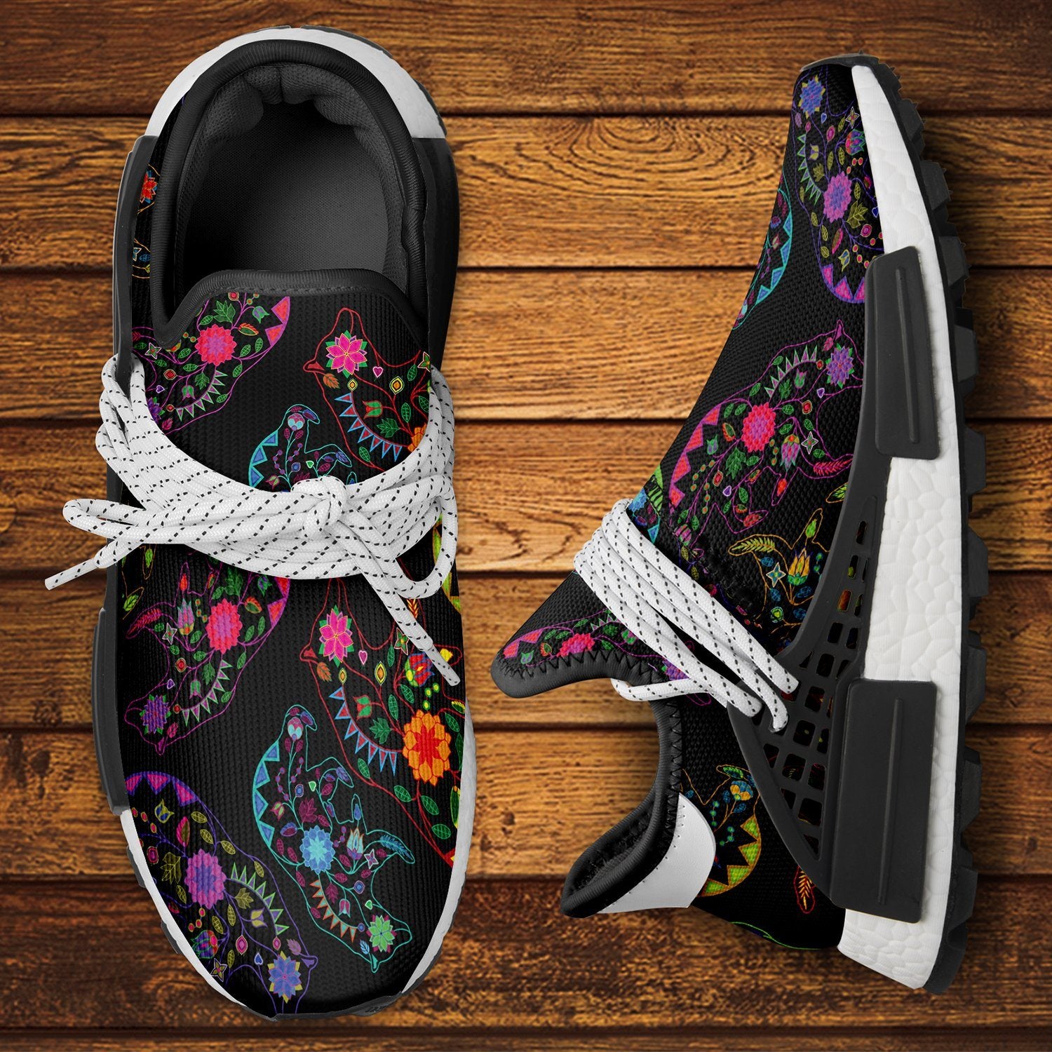 Floral Bear Okaki Sneakers Shoes Herman