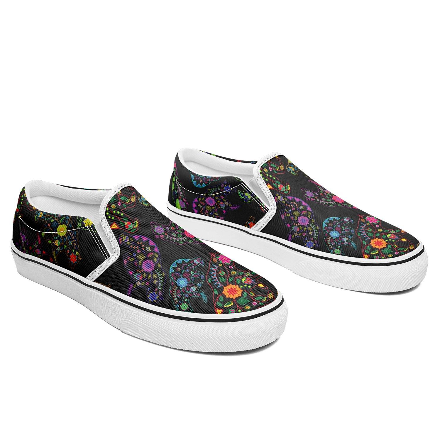 Floral Bear Otoyimm Canvas Slip On Shoes otoyimm Herman