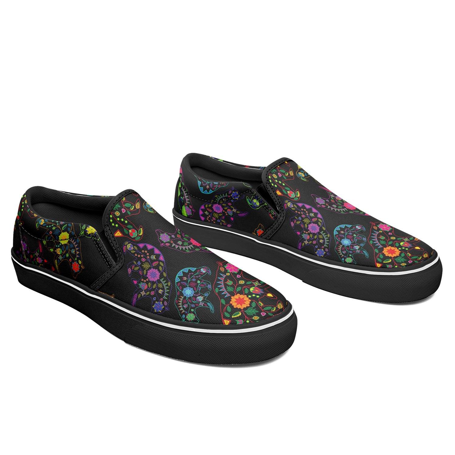 Floral Bear Otoyimm Canvas Slip On Shoes otoyimm Herman