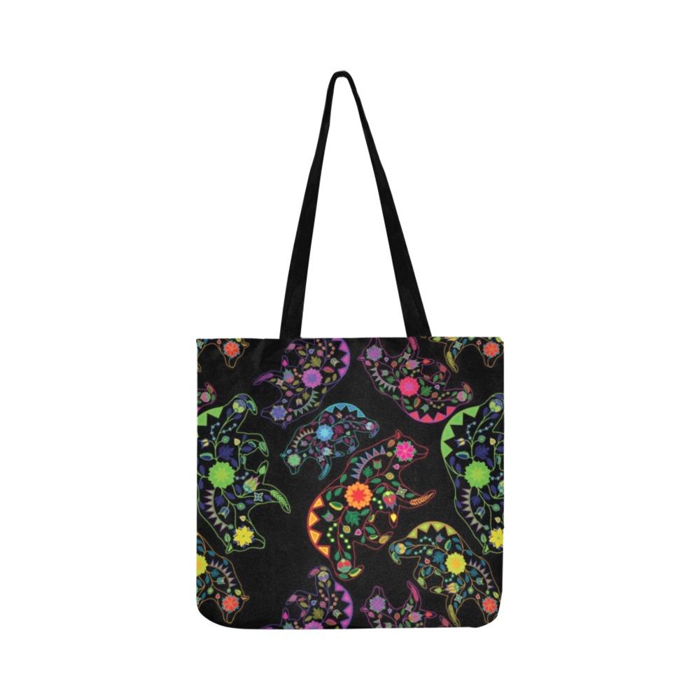 Floral Bear Reusable Shopping Bag Model 1660 (Two sides) Shopping Tote Bag (1660) e-joyer