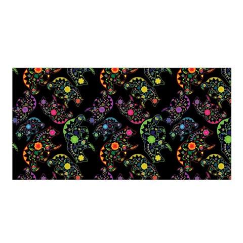 Floral Bear Satin Shawl Scarf 49 Dzine