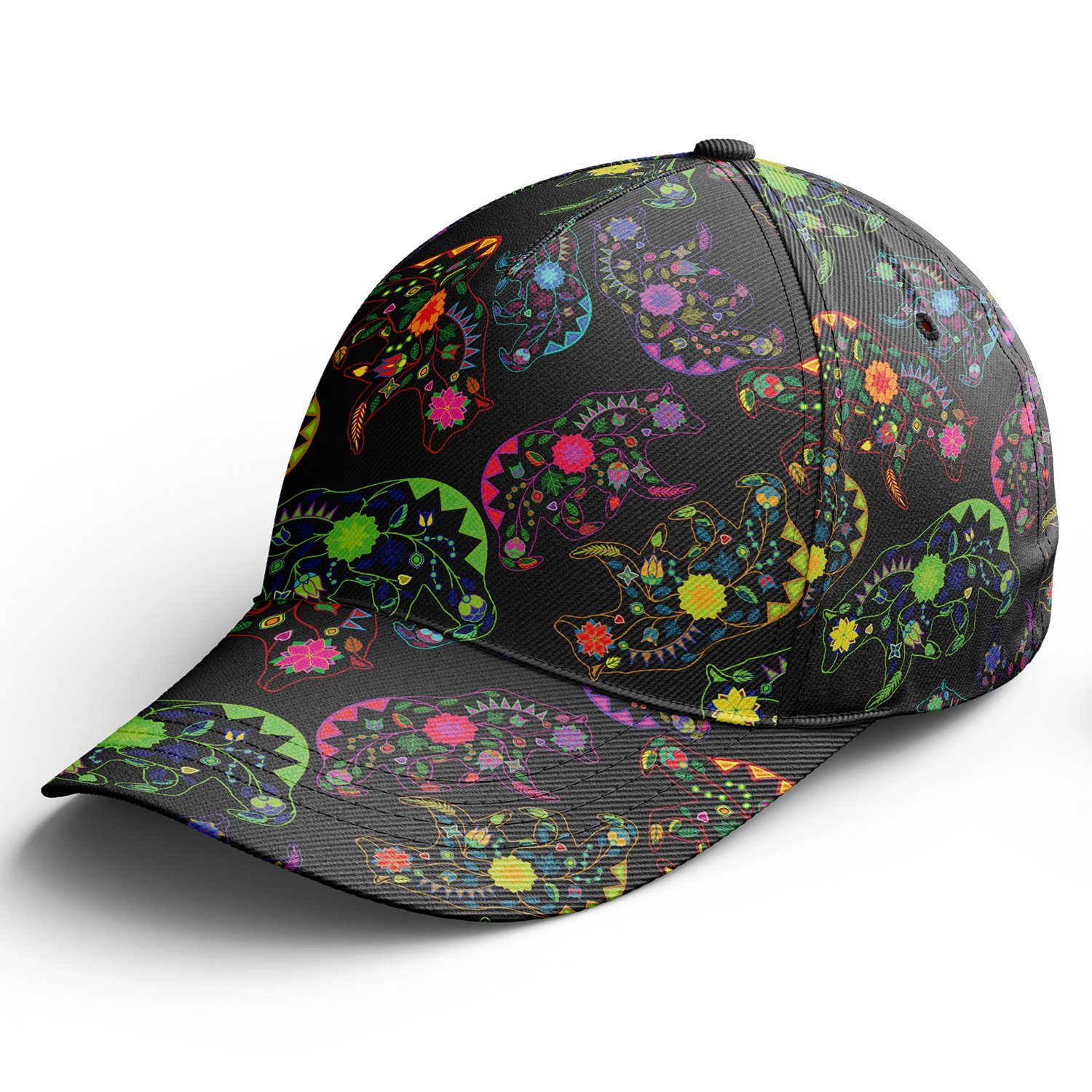 Floral Bear Snapback Hat hat Herman