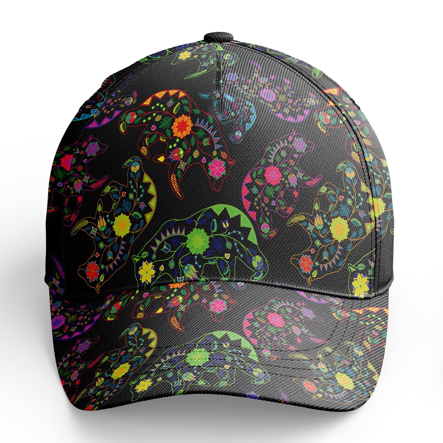 Floral Bear Snapback Hat hat Herman