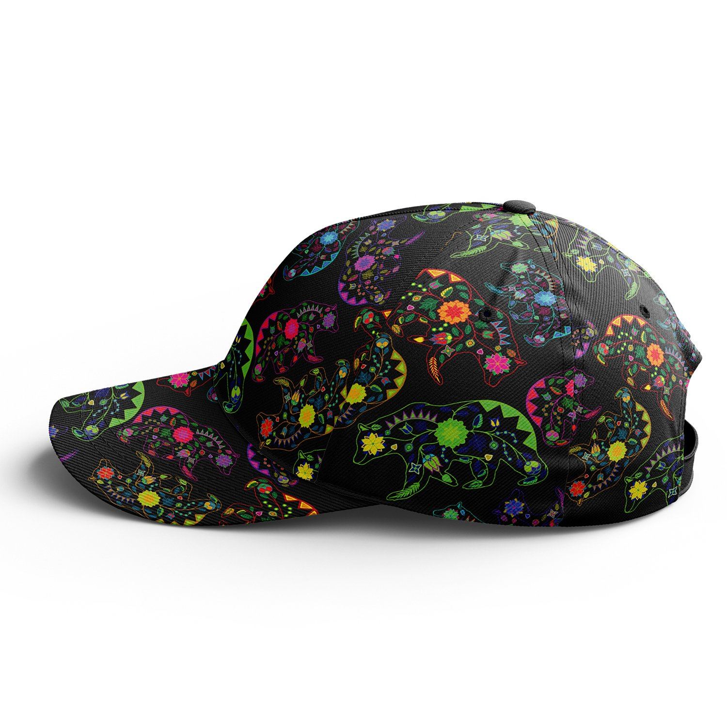 Floral Bear Snapback Hat hat Herman