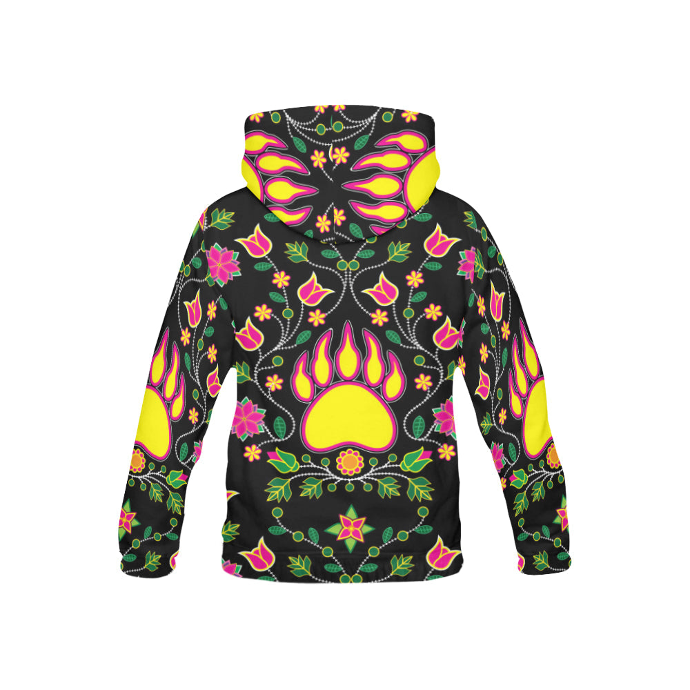 Floral Bearpaw All Over Print Hoodie for Kid (USA Size) (Model H13) All Over Print Hoodie for Kid (H13) e-joyer