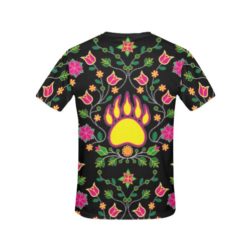 Floral Bearpaw All Over Print T-shirt for Women/Large Size (USA Size) (Model T40) All Over Print T-Shirt for Women/Large (T40) e-joyer