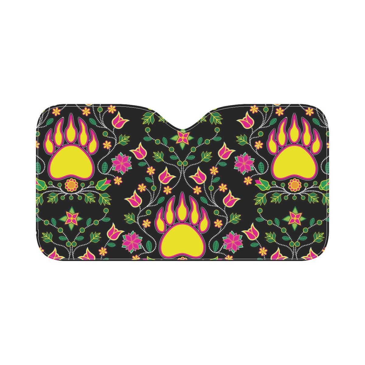 Floral Bearpaw Car Sun Shade 55"x30" Car Sun Shade e-joyer