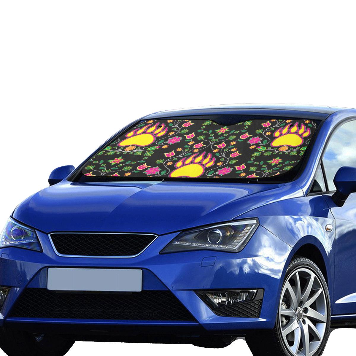 Floral Bearpaw Car Sun Shade 55"x30" Car Sun Shade e-joyer