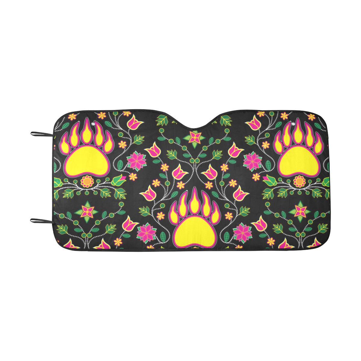 Floral Bearpaw Car Sun Shade 55"x30" Car Sun Shade e-joyer