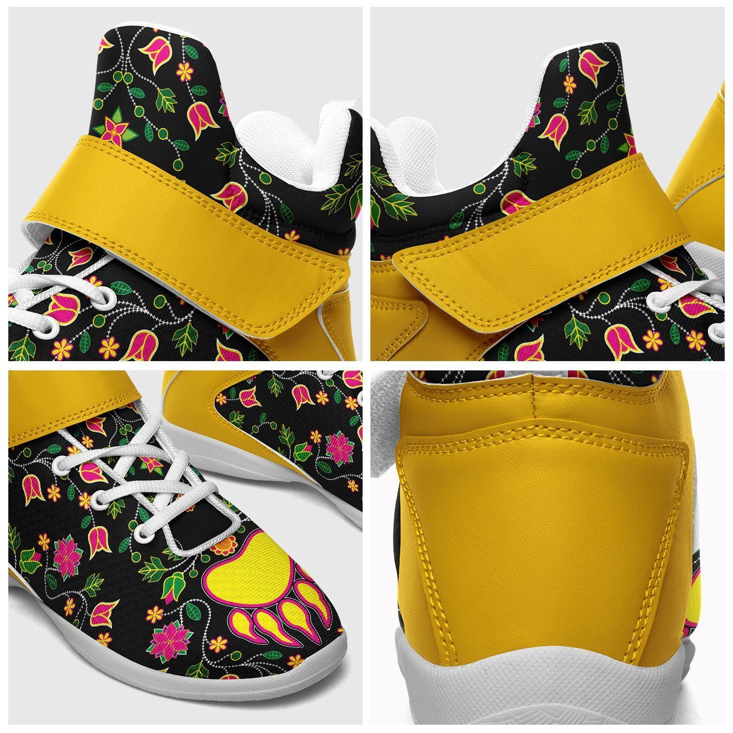 Floral Bearpaw Ipottaa Basketball / Sport High Top Shoes - White Sole 49 Dzine