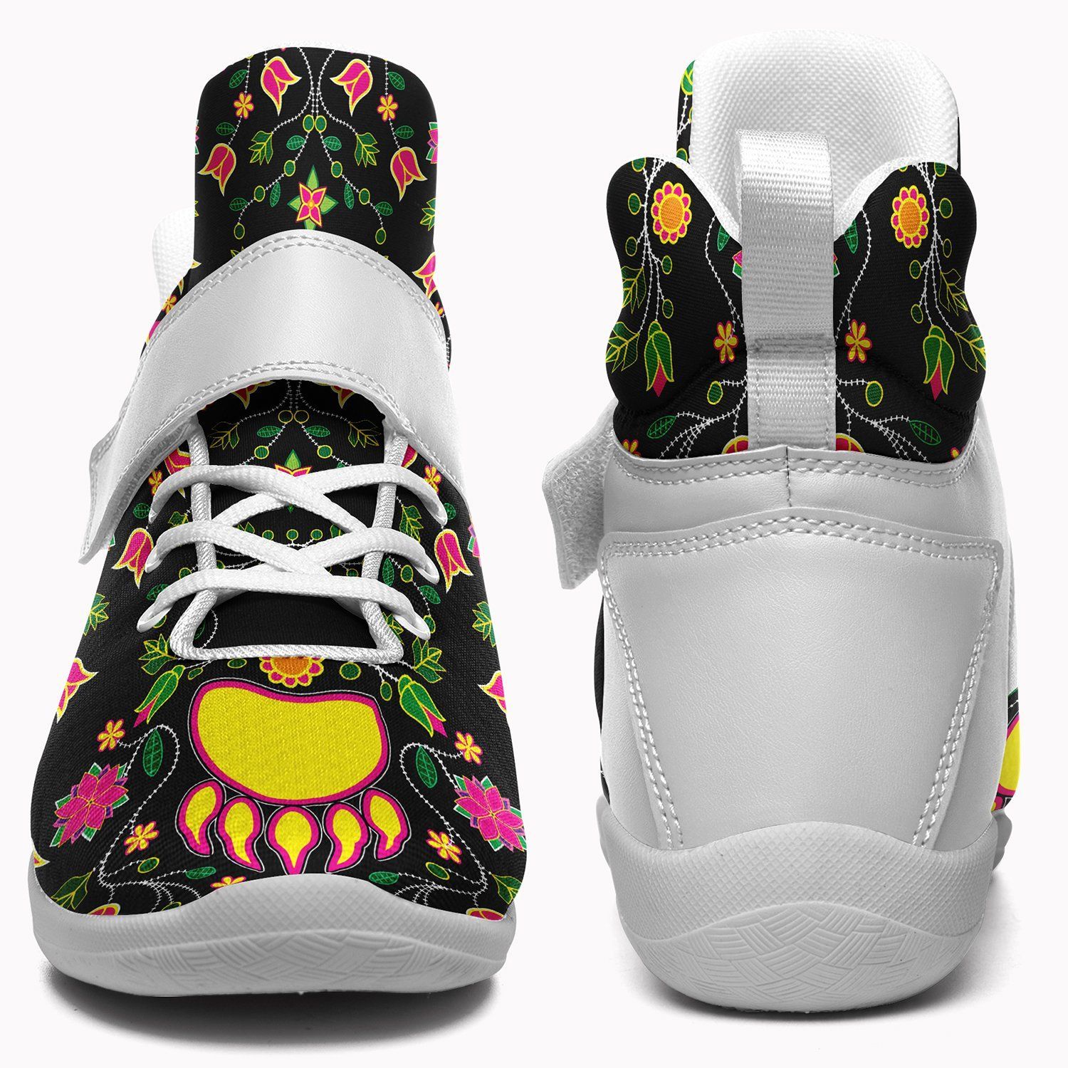 Floral Bearpaw Ipottaa Basketball / Sport High Top Shoes - White Sole 49 Dzine