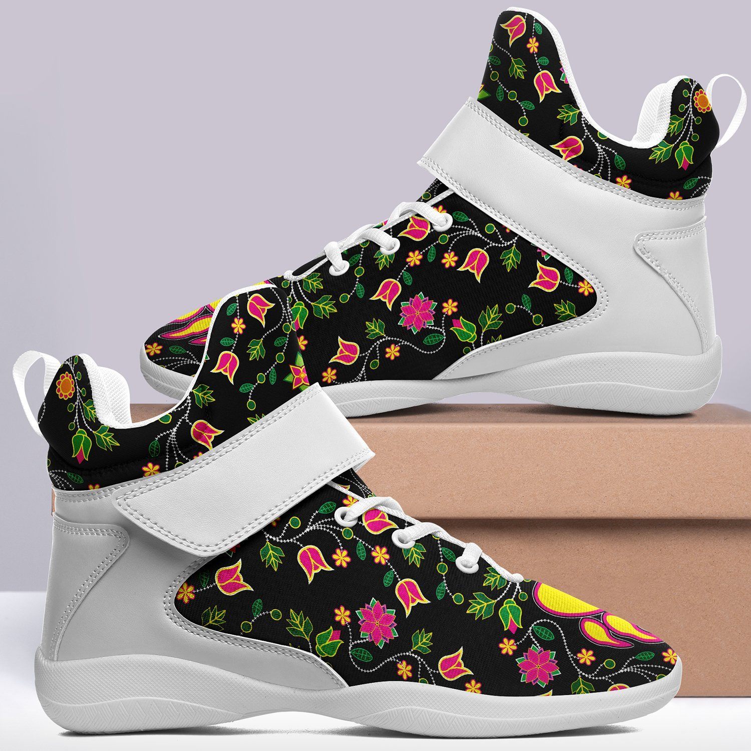 Floral Bearpaw Ipottaa Basketball / Sport High Top Shoes - White Sole 49 Dzine