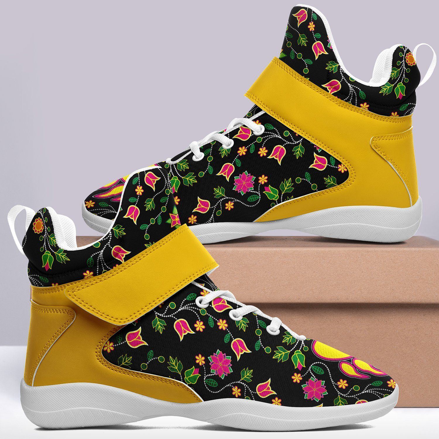 Floral Bearpaw Ipottaa Basketball / Sport High Top Shoes - White Sole 49 Dzine