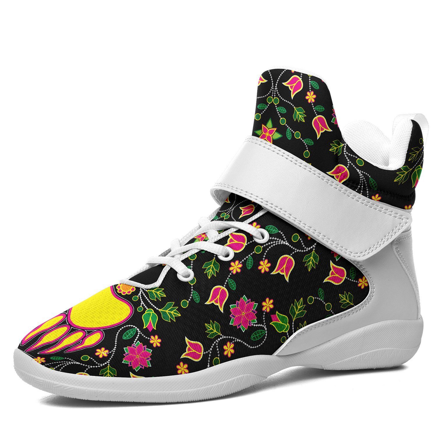 Floral Bearpaw Ipottaa Basketball / Sport High Top Shoes - White Sole 49 Dzine US Women 8.5 / US Men 7 / EUR 40 White Sole with White Strap