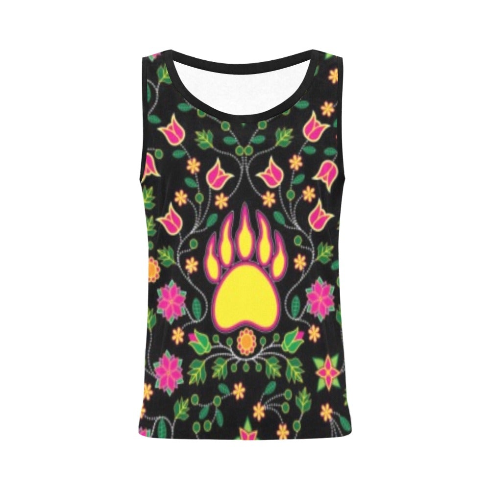 Floral Bearpaw Pink and Yellow All Over Print Tank Top for Women (Model T43) All Over Print Tank Top for Women (T43) e-joyer