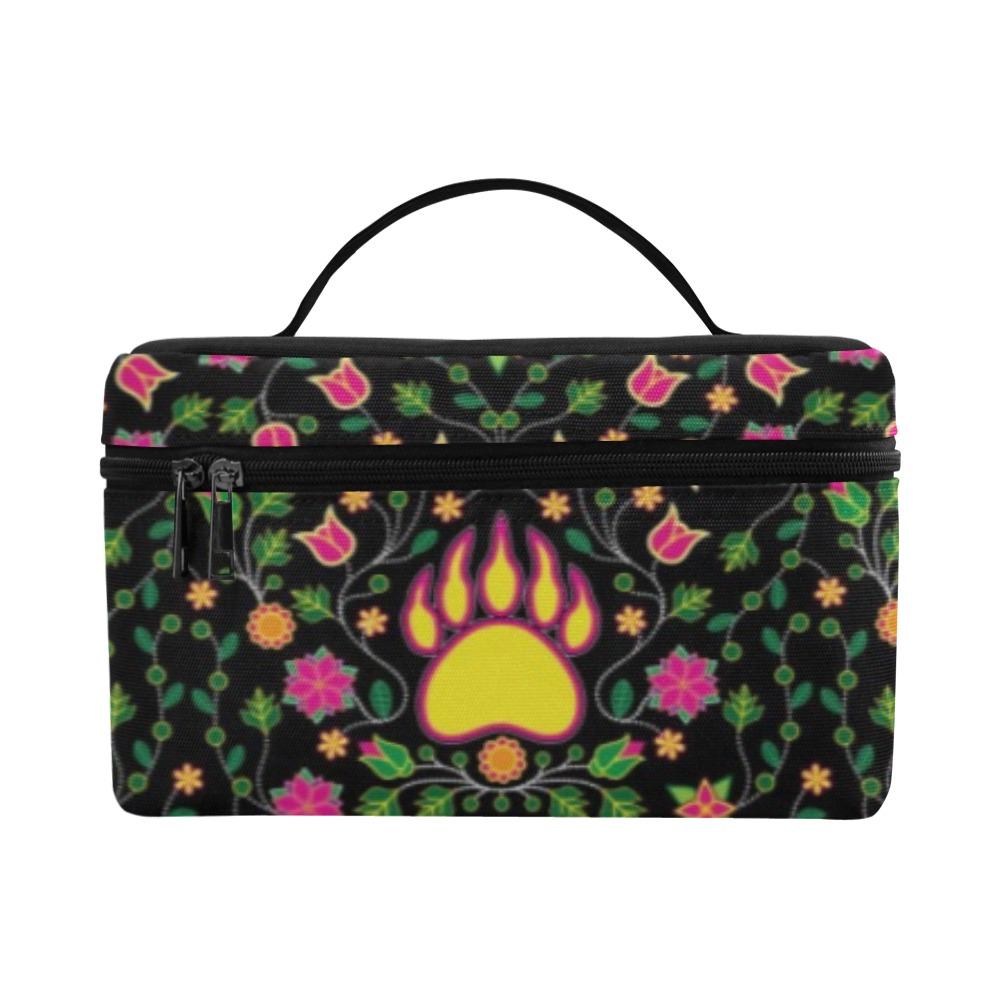 Floral Bearpaw Pink and Yellow Cosmetic Bag/Large (Model 1658) bag e-joyer