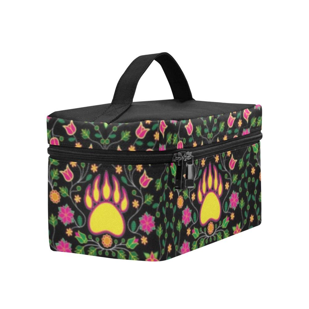 Floral Bearpaw Pink and Yellow Cosmetic Bag/Large (Model 1658) bag e-joyer