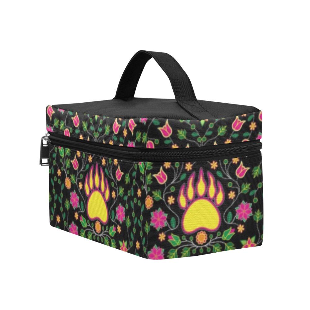 Floral Bearpaw Pink and Yellow Cosmetic Bag/Large (Model 1658) bag e-joyer