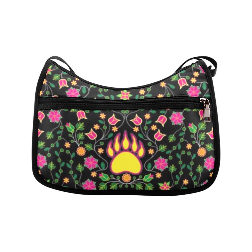 Floral Bearpaw Pink and Yellow Crossbody Bags (Model 1616) Crossbody Bags (1616) e-joyer