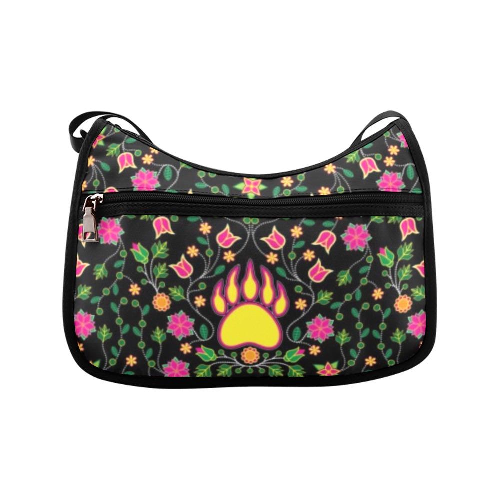 Floral Bearpaw Pink and Yellow Crossbody Bags (Model 1616) Crossbody Bags (1616) e-joyer