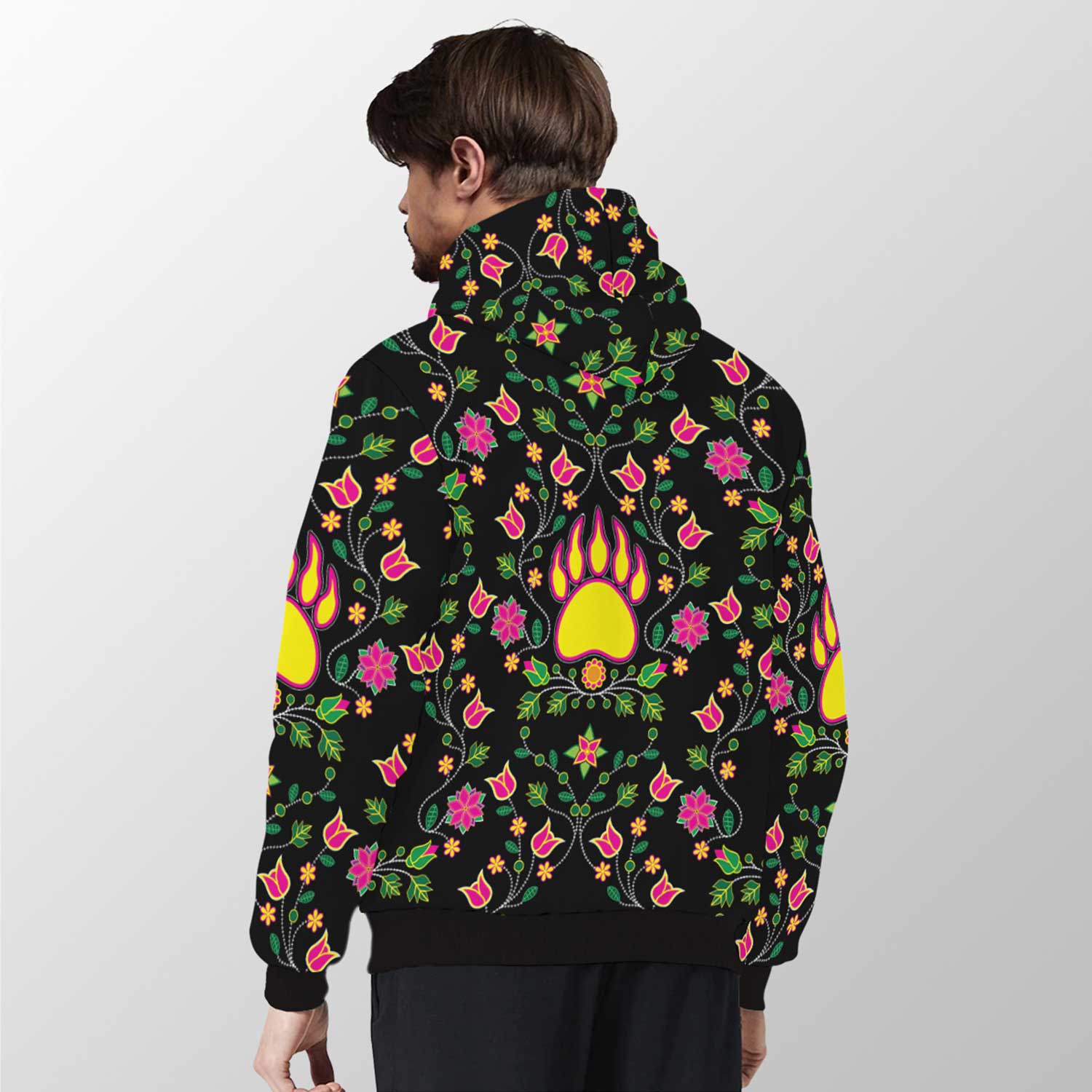 Floral Bearpaw Sherpa Hoodie 49 Dzine