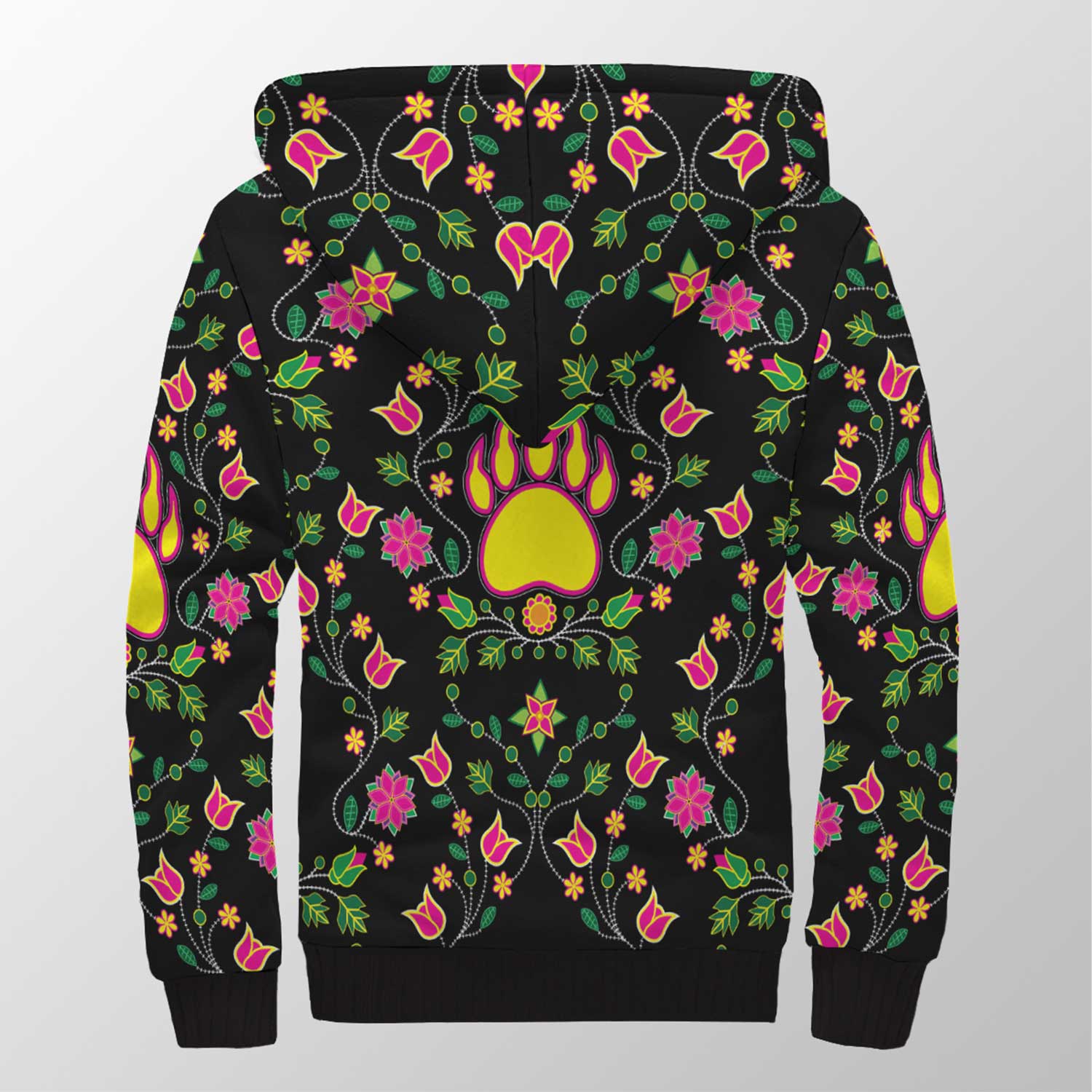 Floral Bearpaw Sherpa Hoodie 49 Dzine