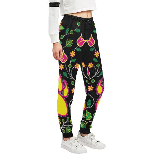 Floral Bearpaw Sunset and Yellow Women's All Over Print Sweatpants (Model L11) Women's All Over Print Sweatpants (L11) e-joyer