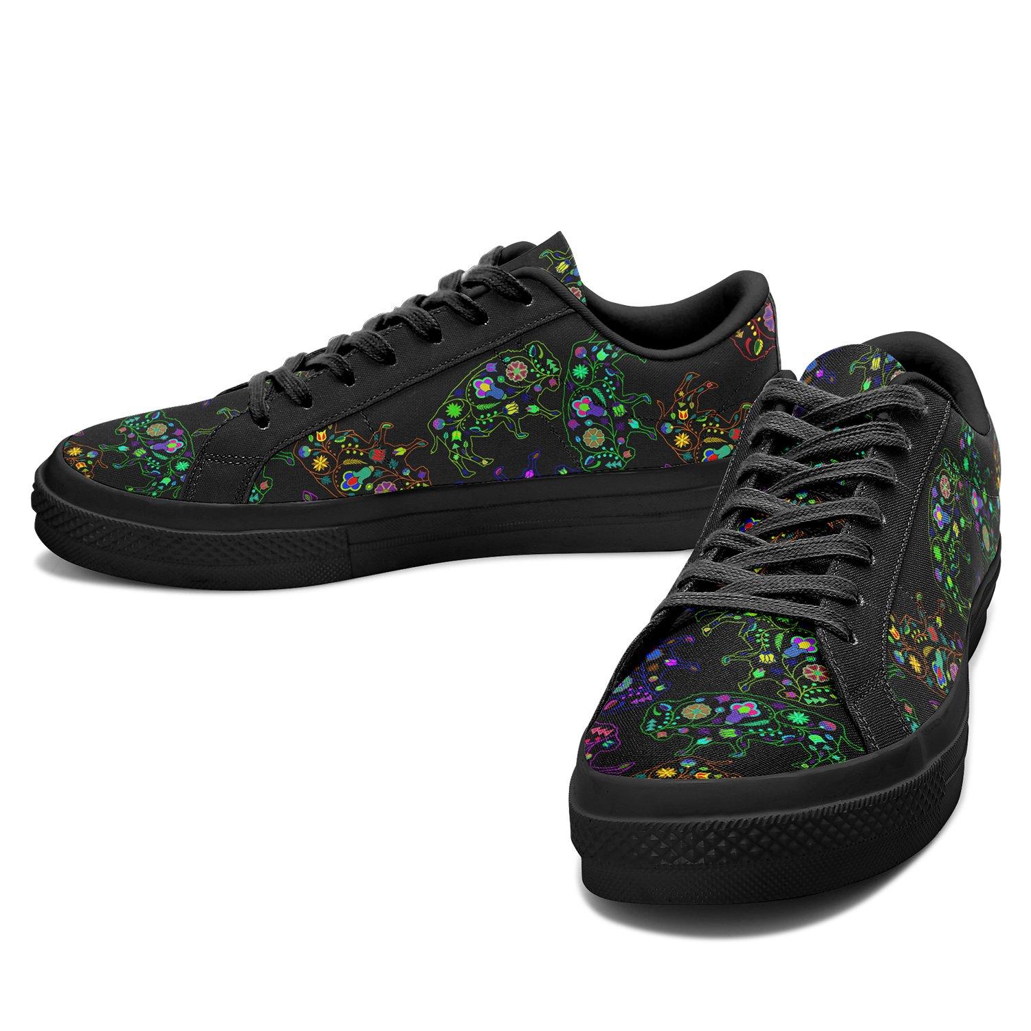 Floral Buffalo Aapisi Low Top Canvas Shoes Black Sole aapisi Herman
