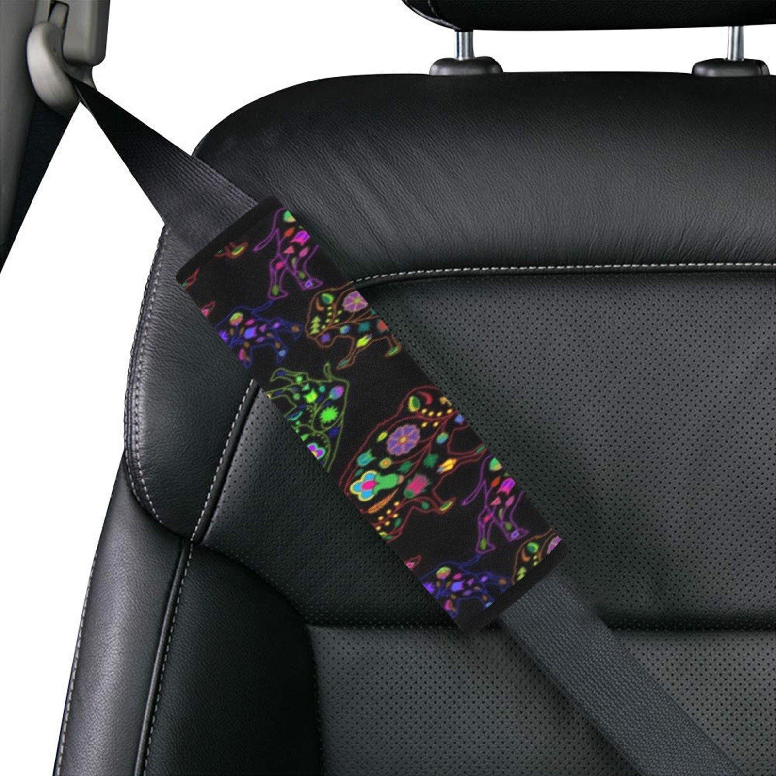 Floral Buffalo Car Seat Belt Cover 7''x12.6'' (Pack of 2) Car Seat Belt Cover 7x12.6 (Pack of 2) e-joyer